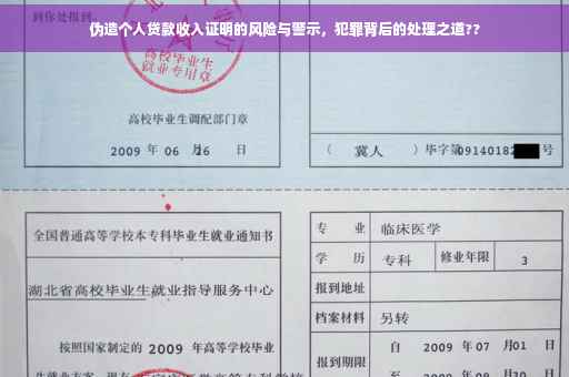 伪造个人贷款收入证明的风险与警示，犯罪背后的处理之道??