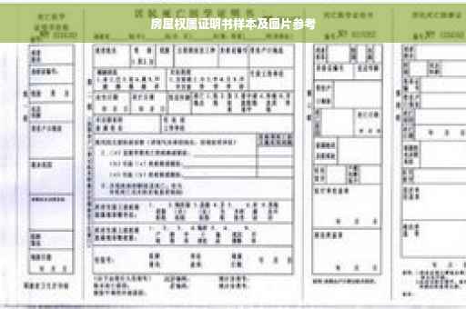 房屋权属证明书样本及图片参考