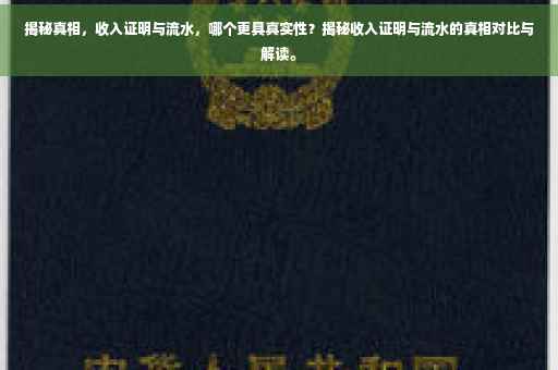 揭秘真相，收入证明与流水，哪个更具真实性？揭秘收入证明与流水的真相对比与解读。