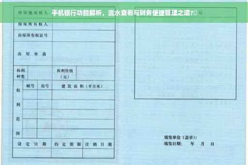 手机银行功能解析，流水查看与财务便捷管理之道?✨