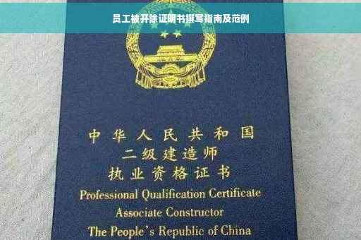 员工被开除证明书撰写指南及范例