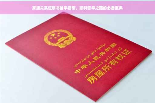 家族关系证明书留学指南，顺利留学之路的必备宝典