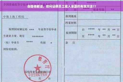 自媒体解读，如何证明员工收入来源的有效方法??