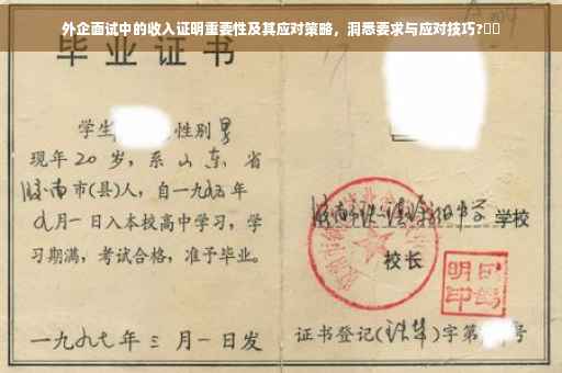 外企面试中的收入证明重要性及其应对策略，洞悉要求与应对技巧?⚡️