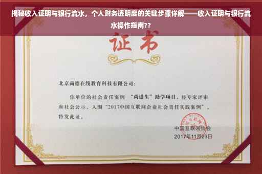 揭秘收入证明与银行流水，个人财务透明度的关键步骤详解——收入证明与银行流水操作指南??