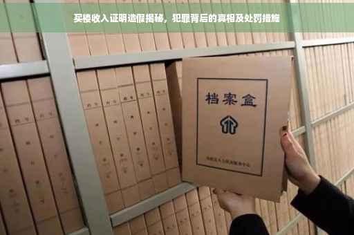 买楼收入证明造假揭秘，犯罪背后的真相及处罚措施