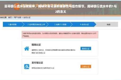 壹哥银行流水深度解析，揭秘交易记录的重要性与操作细节，揭秘银行流水中的1与2的含义