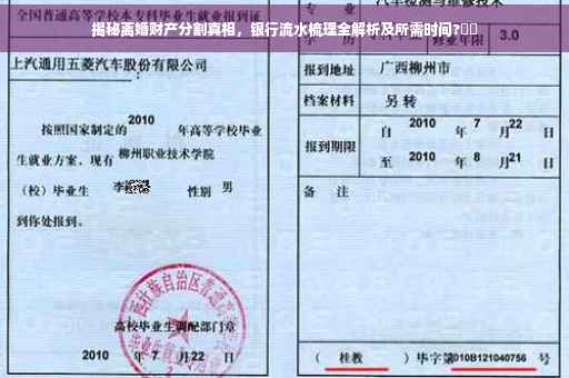 揭秘离婚财产分割真相，银行流水梳理全解析及所需时间?⚡️