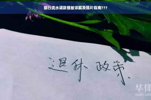 银行流水退款模板详解及图片指南???