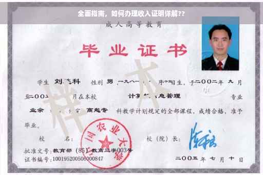 全面指南，如何办理收入证明详解??