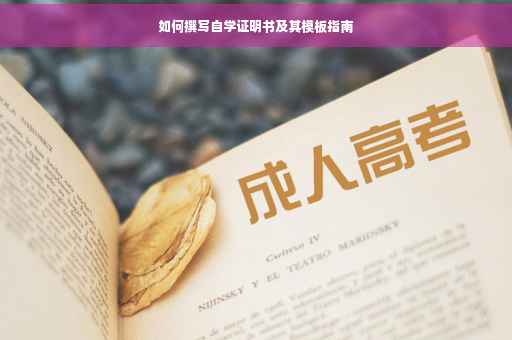 如何撰写自学证明书及其模板指南