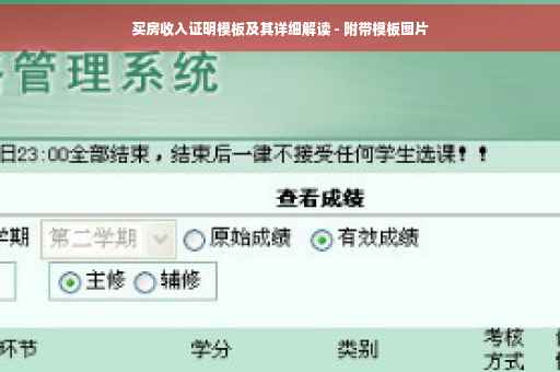 买房收入证明模板及其详细解读 - 附带模板图片