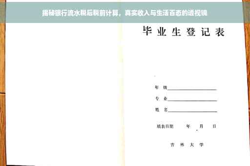 揭秘银行流水税后税前计算，真实收入与生活百态的透视镜