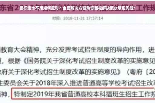 银行流水不足如何应对？全面解决方案助你轻松解决流水明细问题！