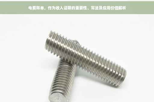 电费账单，作为收入证明的重要性、写法及应用价值解析