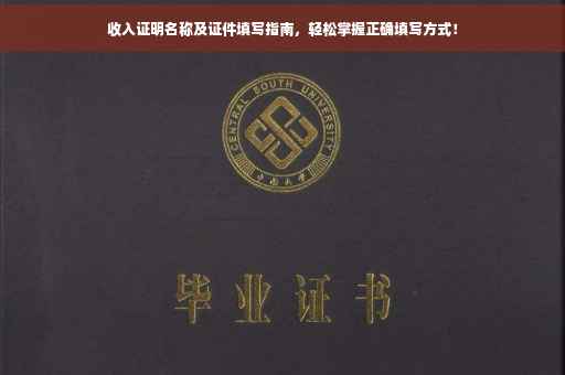 收入证明名称及证件填写指南,轻松掌握正确填写方式! 收入证明名称及证件填写指南,轻松掌握正确填写方式!
