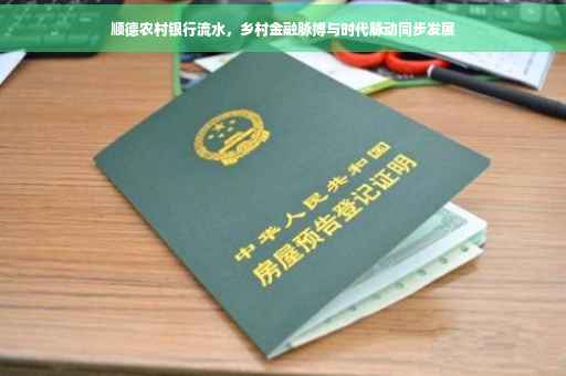 顺德农村银行流水，乡村金融脉搏与时代脉动同步发展