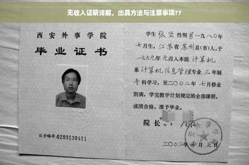 无收入证明详解，出具方法与注意事项??