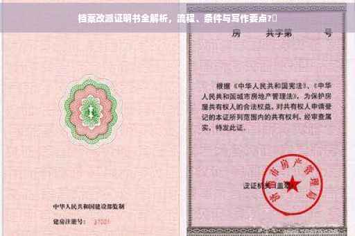档案改派证明书全解析，流程、条件与写作要点?✨