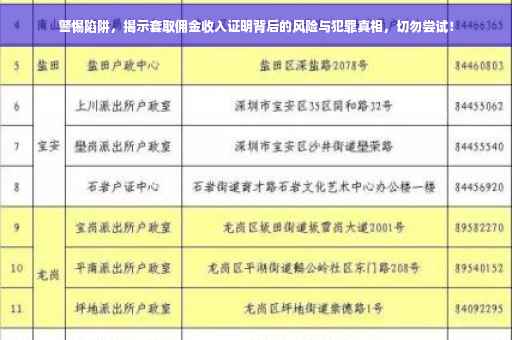 警惕陷阱，揭示套取佣金收入证明背后的风险与犯罪真相，切勿尝试！