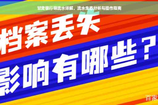 甘肃银行导流水详解，流水生态分析与操作指南