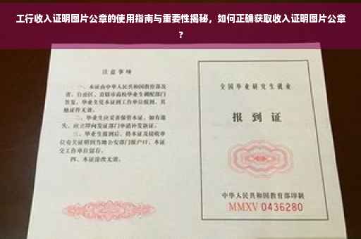 工行收入证明图片公章的使用指南与重要性揭秘，如何正确获取收入证明图片公章?