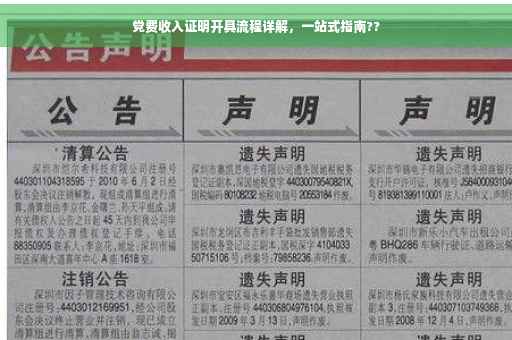 党费收入证明开具流程详解，一站式指南??