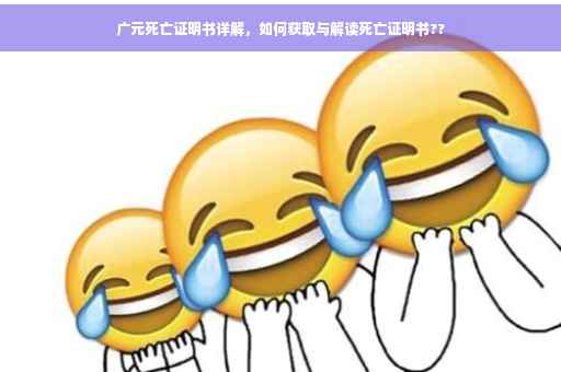 广元死亡证明书详解，如何获取与解读死亡证明书??