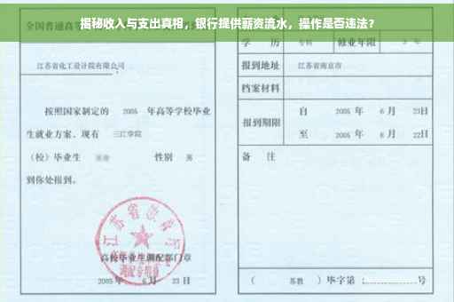 揭秘收入与支出真相，银行提供薪资流水，操作是否违法？