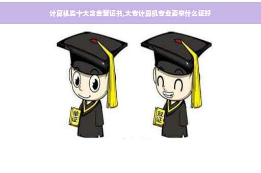 计算机类十大含金量证书,大专计算机专业要拿什么证好