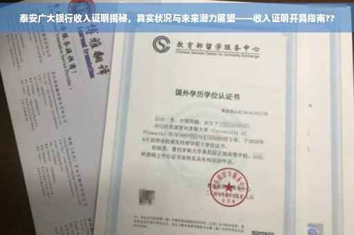 泰安广大银行收入证明揭秘，真实状况与未来潜力展望——收入证明开具指南??