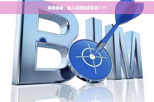 真相揭秘，收入证明能否多开？??