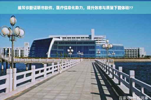 编写诊断证明书软件，医疗信息化助力，提升效率与质量下载体验??