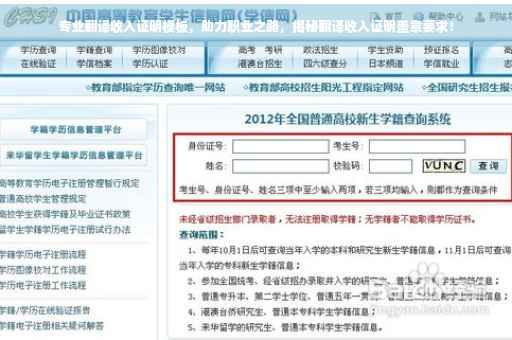 专业翻译收入证明模板，助力职业之路，揭秘翻译收入证明盖章要求！