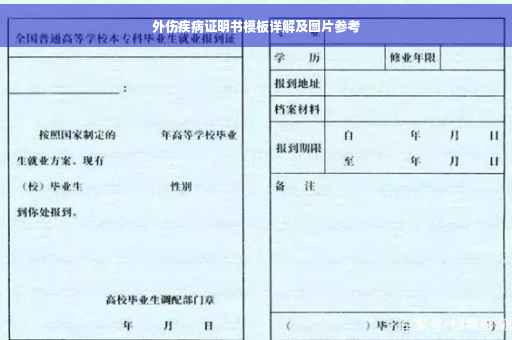 外伤疾病证明书模板详解及图片参考