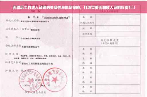 离职后工作收入证明的关键性与撰写策略，打造完美离职收入证明指南?⚡️