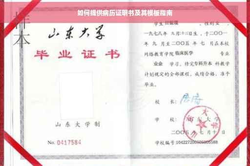 如何提供病历证明书及其模板指南