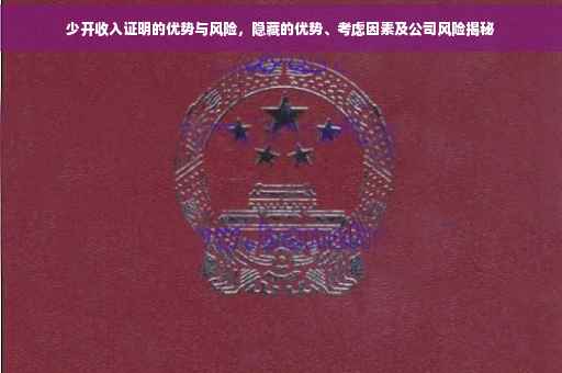 少开收入证明的优势与风险，隐藏的优势、考虑因素及公司风险揭秘