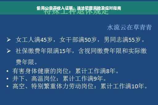偷用公章开收入证明，违法犯罪风险及应对指南