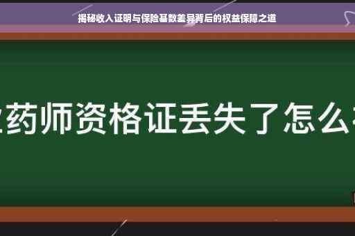 揭秘收入证明与保险基数差异背后的权益保障之道