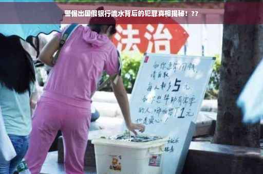 警惕出国假银行流水背后的犯罪真相揭秘！??