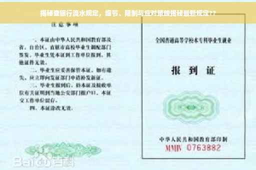 揭秘查银行流水规定，细节、限制与应对策略揭秘最新规定??