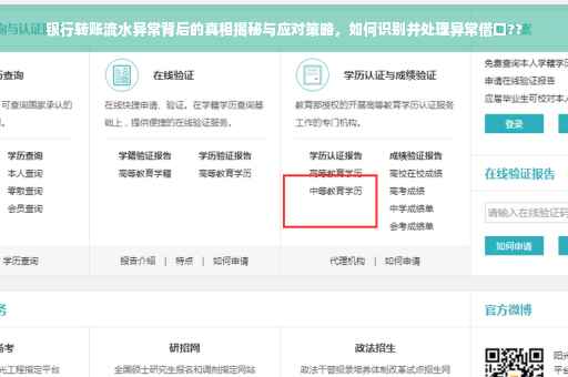 银行转账流水异常背后的真相揭秘与应对策略，如何识别并处理异常借口??