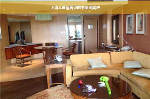 上海入境隔离证明书全面解析