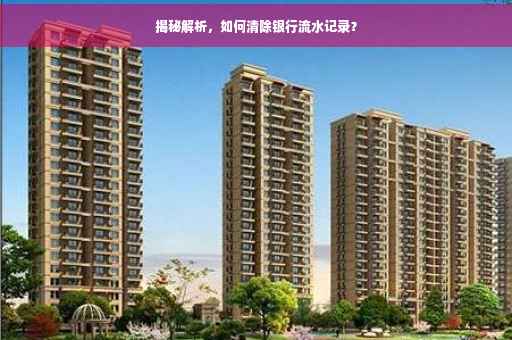 揭秘解析，如何清除银行流水记录？