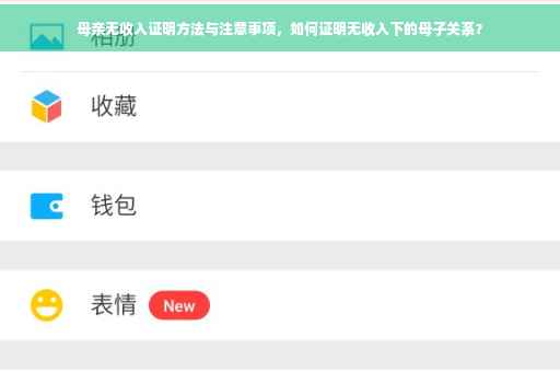 母亲无收入证明方法与注意事项，如何证明无收入下的母子关系？