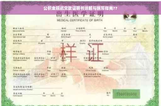 公积金延迟交款证明书详解与撰写指南??