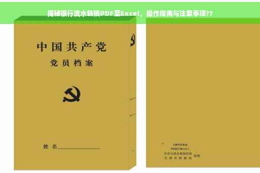 揭秘银行流水转换PDF至Excel，操作指南与注意事项??