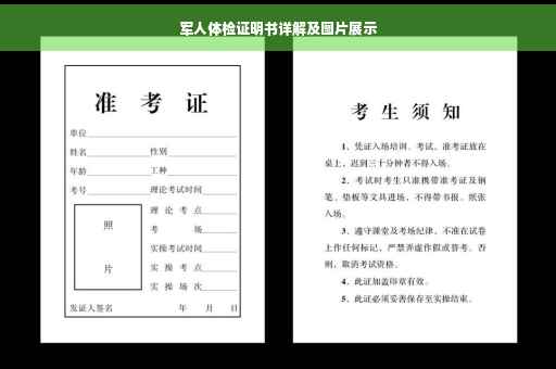军人体检证明书详解及图片展示