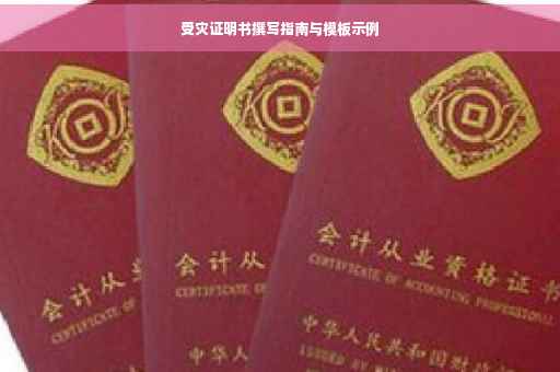 受灾证明书撰写指南与模板示例